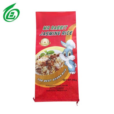 pp woven material custom 25kg bag of rice packing bag